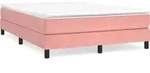 vidaXL Boxspringbettgestell Rosa 140x200 cm Samt - Rosa