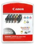 Canon CLI-8 BK/PC/PM/R/G Multipack mit 5 Tinten, Foto zyan, Foto magenta, Tinte auf