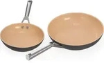 Ninja Ceramic Frying Pan Set 24/28cm Induction Oven Safe - Grau