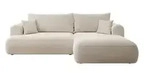 Selsey Ecksofa OVO mit Schlaffunktion, Bettkasten, Ottomane rechts, Boucle-Bezug in