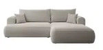 Selsey Ecksofa OVO mit Schlaffunktion, Bettkasten, Ottomane rechts, Boucle-Bezug in