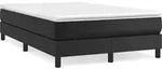 vidaXL Boxspringbettgestell Schwarz 120x200 cm Kunstleder - Schwarz