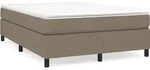 vidaXL Boxspringbettgestell Taupe 140x190 cm Stoff - Taupe