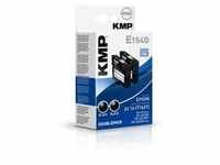 KMP E154D schwarz Druckerpatrone kompatibel zu EPSON 2x 16 / T1621, 2er-Set