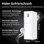 Haier H4F272WDH1, 276 l, 20 kg/24h, SN-T, No-Frost-System, D, Wei&szlig; - Wei&szlig;