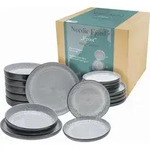 CreaTable, 21521, Nordic Fjord Frost, Tellerset 18-tlg, Steinzeug - Grau