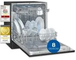 Exquisit Geschirrsp&uuml;ler GSP5508-030D schwarz | Sp&uuml;lmaschine 55 cm | Ma&szlig;gedecke: 8