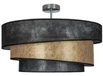 Lindby Deckenlampe Ayvira, schwarz/gold, Textil, 56 cm, E27 - Schwarz