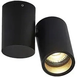 Arcchio Deckenlampe Gesina, 1-flg., schwarz, Alu, 11,6 cm - Schwarz