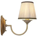 Lindby Wandleuchte Lumiel, creme/messing, Textil, 27 cm, E14 - Bronze