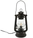 Lindby Tischleuchte Raisa, rostfarben, Metall, Laterne, E14 - Braun