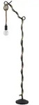 Lucande Stehleuchte Ropina, H&ouml;he 180 cm, schwarz, Hanfseil - Schwarz