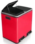 Karat Tretm&uuml;lleimer Felix Trennsystem Himbeerrot 2 x 15 Liter (30 Liter) - Rot