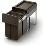 WESCO Abfallsorter CLAP 345 K/300-2 in Anthrazit mit 15 Liter (2x 7,5) Abfallvolumen