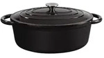 Chef Cuisine Gusseiserner Br&auml;ter Oval - Schwarz