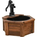 vidaXL Gartenbrunnen mit Pumpe 57x57x53 cm Massivholz Tanne - Braun