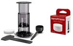 AeroPress Vorteilsset Coffee Make Clear Black + 350 Mikrofilter - Schwarz