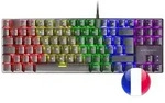 Mars Gaming MK80, Kabelgebunden, USB, Mechanischer Switch, AZERTY, RGB-LED, Schwarz -