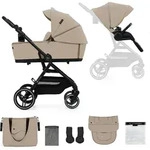 Kinderkraft YOXI 2-in-1 Kinderwagen bis 27 kg - Babywanne & Sportaufsatz - leicht -