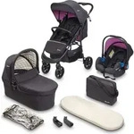 BabyGo Kombikinderwagen Style 3in1, rosa