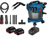 Bosch Akku-Staubsauger GAS 18V-10 L / 2x 4,0 Ah Akku + Ladeger&auml;t inkl. Zubeh&ouml;r-Set