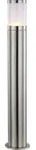 Globo Lighting Au&szlig;enleuchte Edelstahl silber gl&auml;nzend, 1x E27 - Silber