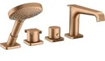 HansGrohe 36411140, HansGrohe 4-Loch Wannenrandarmatur AXOR CITTERIO E DN 15, mit