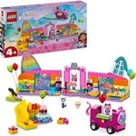 LEGO 4+ Gabbys Puppenhaus Gabbys Partyraum, Disco-Spielset mit Rutsche und