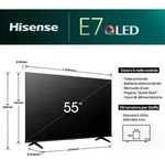 Hisense 55E7NQ Fernseher 55 Zoll Ultra HD Game Mode Plus VIDAA Dolby Atmos - Schwarz