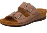 Rohde Damen Leder Pantoletten Klettverschluss Clogs Memory-Fu&szlig;bett Rodigo-40 5856,
