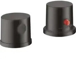 2-Loch Wannenrandarmatur AXOR UNO2 bru black chrome DN 15 mit Thermostat brushed
