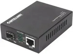 INTELLINET Gigabit PoE + Medienkonverter RJ45 SFP 120km - Schwarz