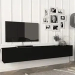 Fernsehschrank &rsquo;Vihti&rsquo; 180x31x29,5cm Schwarz - Schwarz