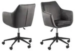 Actona Nora, Gepolsterter Sitz, Gepolsterte R&uuml;ckenlehne, Grau, Grau, Stoff, Stoff -