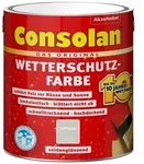 Consolan Wetterschutzfarbe, Deckender Holzschutz f&uuml;r Au&szlig;en, Delfingrau, 2,5 l -