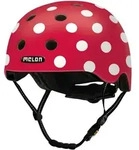 Melon Helm Urban Active Dotty White M-L - Rot
