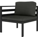 vidaXL 3-tlg. Garten-Lounge-Set mit Kissen Aluminium Anthrazit - Grau