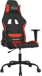 vidaXL Gaming-Stuhl mit Massagefunktion Schwarz und Rot Stoff - Rot