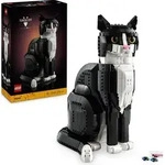LEGO Ideas Schwarz-wei&szlig;e Katze, Geschenk f&uuml;r erwachsene Tierfreunde, Wohn-Deko zum