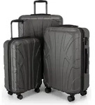 Suitline - 3er Kofferset Rollkoffer Hartschalenkoffer 4 Rollen...