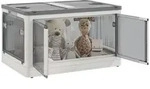 HOMCOM 69L Aufbewahrungsbox Truhe mit Rollen, 5-seitiger Zugang, Wei&szlig; - Wei&szlig;