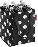 Flaschentasche - Schwarz - Wei&szlig; - Polyester - 24 x 28 cm - faltbar - mit 9...