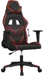 vidaXL Gaming-Stuhl Schwarz und Weinrot Kunstleder - Rot