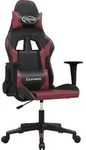 vidaXL Gaming-Stuhl mit Massagefunktion Schwarz und Weinrot Kunstleder - Rot