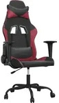vidaXL Gaming-Stuhl Schwarz und Weinrot Kunstleder - Rot