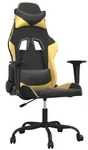 vidaXL Gaming-Stuhl Schwarz und Golden Kunstleder - Gold