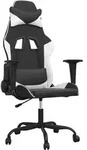 vidaXL Gaming-Stuhl Schwarz und Wei&szlig; Kunstleder - Wei&szlig;