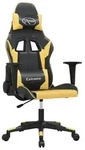 vidaXL Gaming-Stuhl mit Massagefunktion Schwarz & Golden Kunstleder - Gold