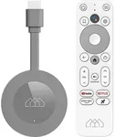 Homatics Dongle G 4K Google TV Mediaplayer Stick Grau (UHD 4K, WiFi 5, LAN,