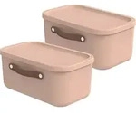 Rotho 2er-Set Aufbewahrungsbox 12 L Maloja - Kunststoffbox mit Deckel -...